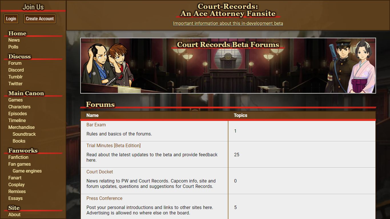 CR.NET - Forums - Court Records