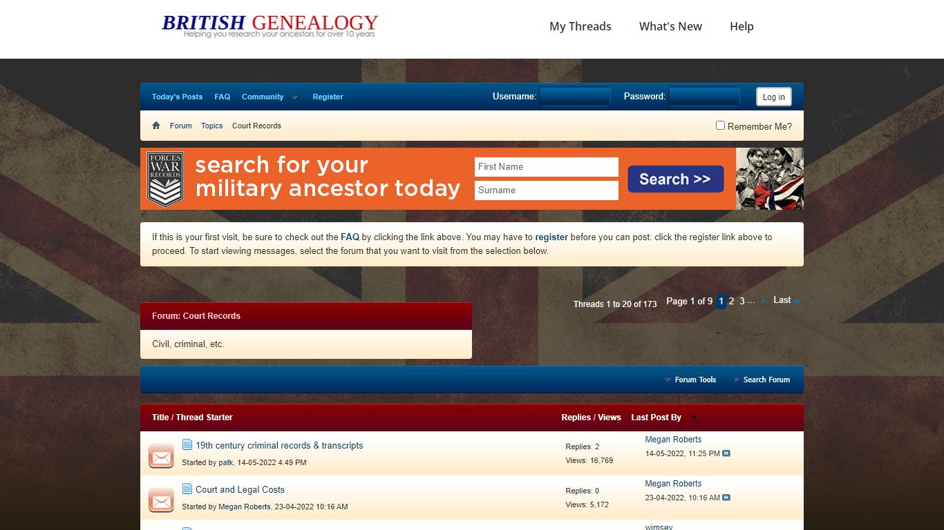 Forum: Court Records - British Genealogy